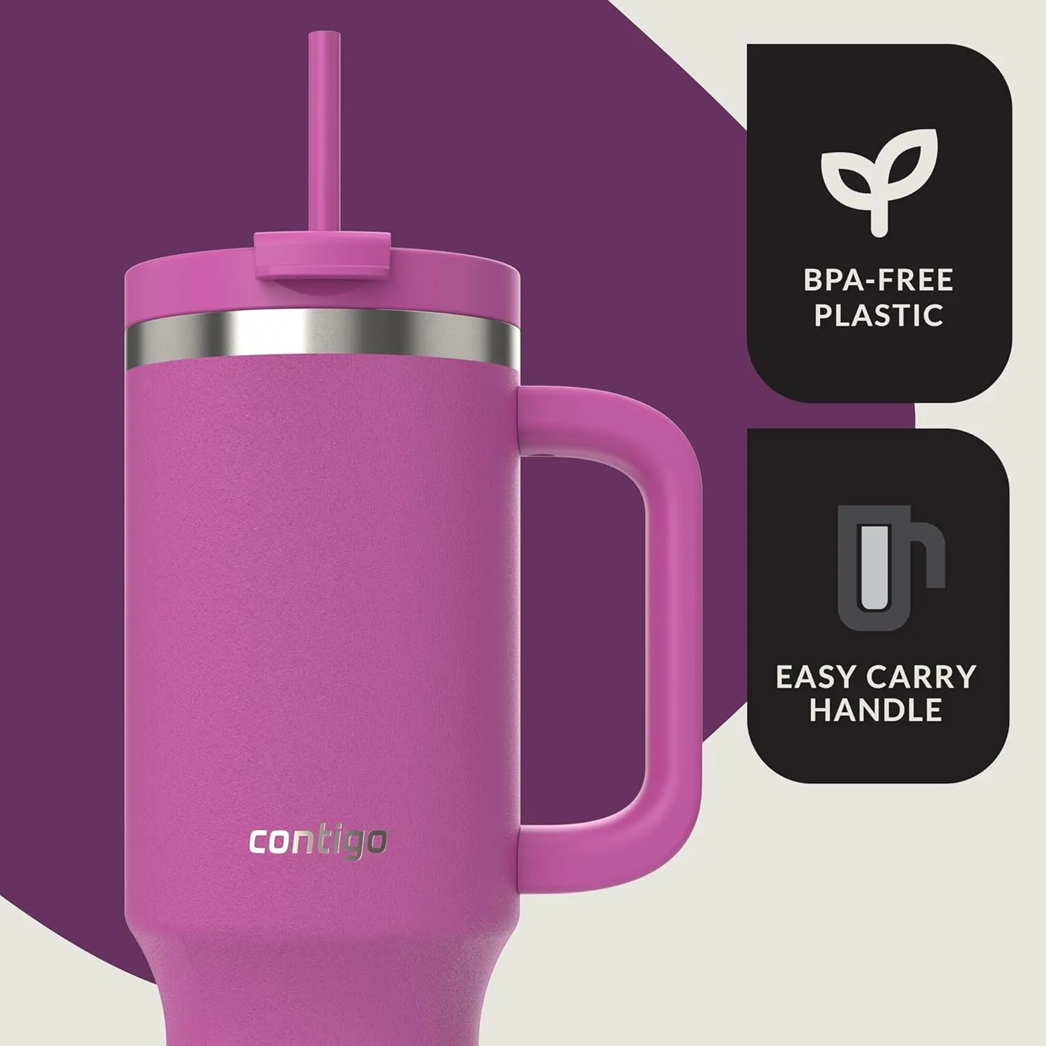 Contigo Streeterville 40oz Tumbler, Stainless Steel Vacuum Insulated, Leak-Proof, Cold for 29 Hours, Galactic