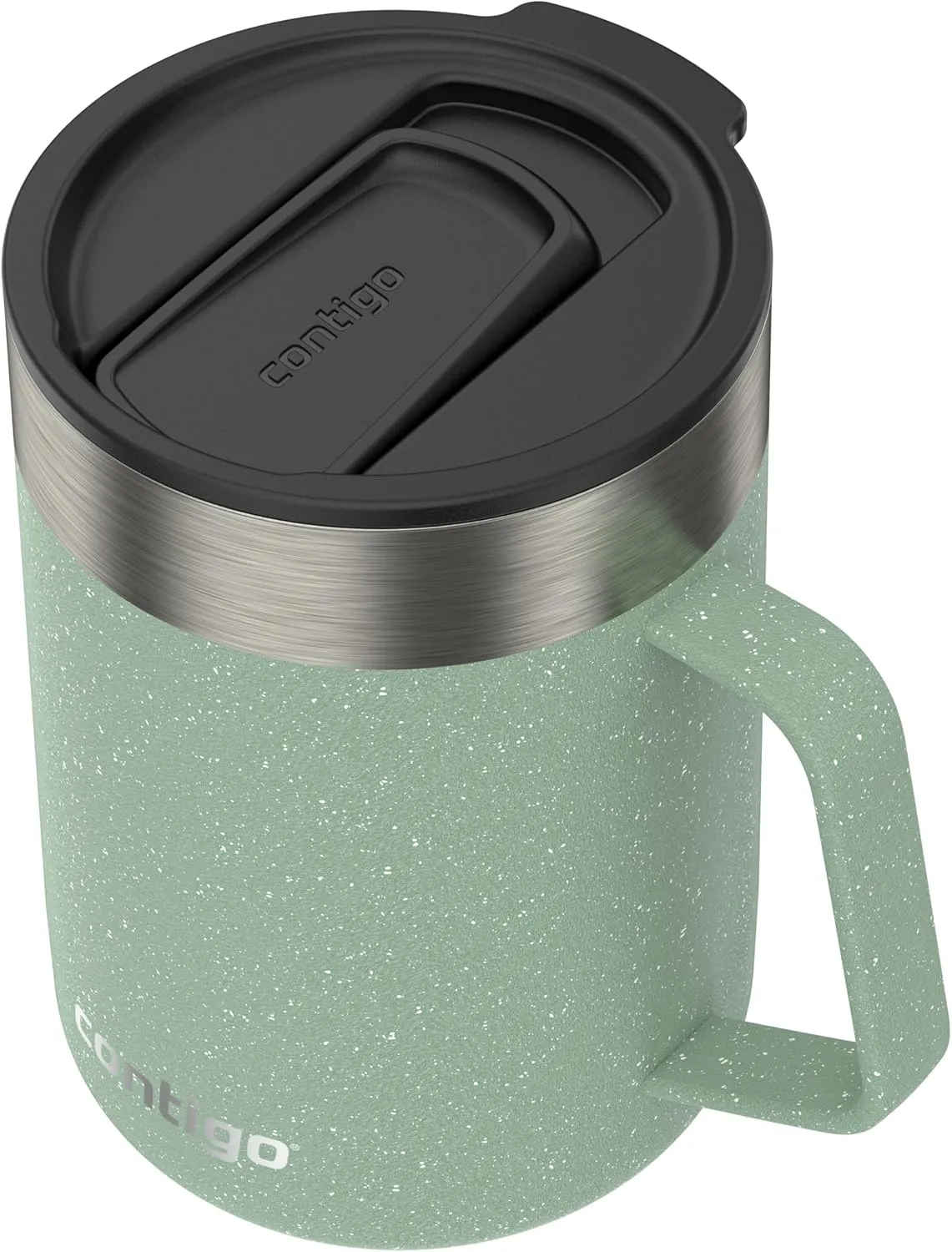 Contigo Streeterville Mug with Handle, 14 oz, Agave Powder Coat Speckle