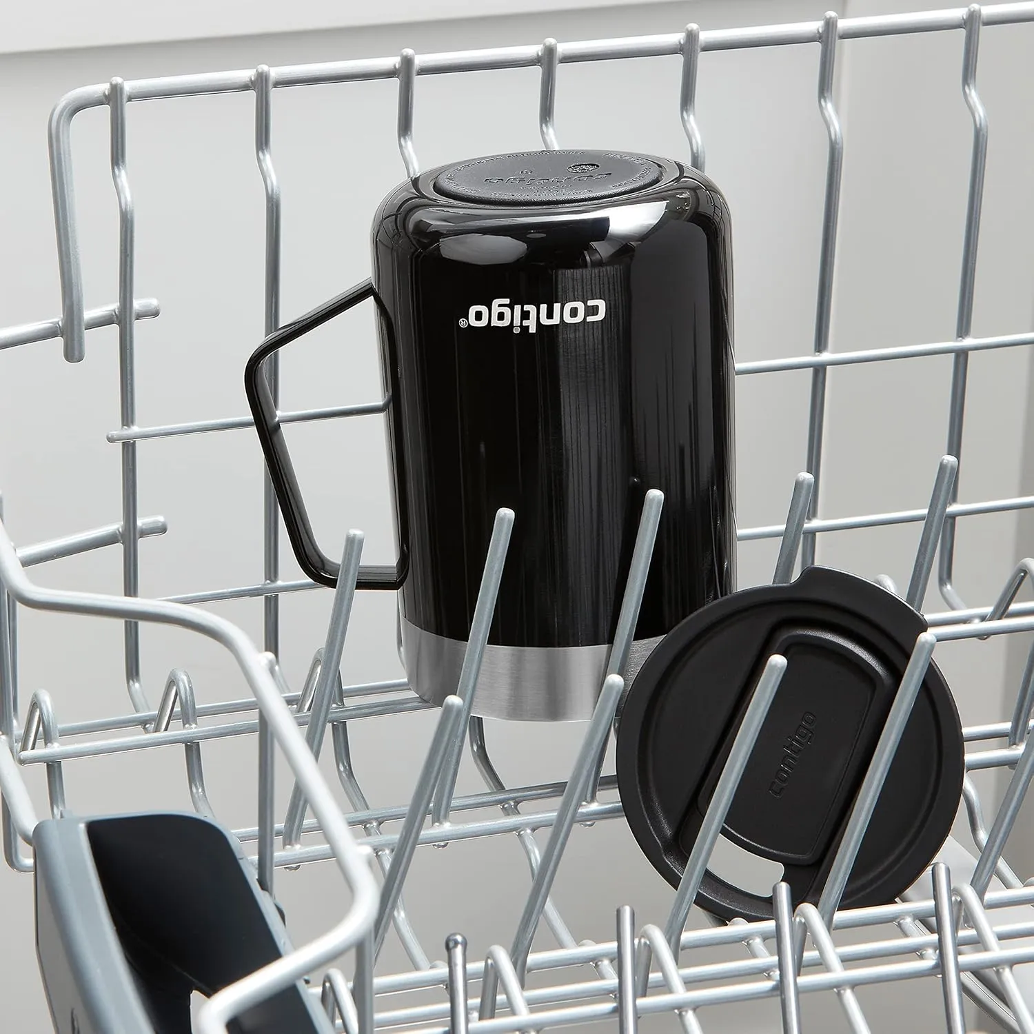 Contigo Streeterville Stainless Steel Travel Mugs 14oz, Stylish Duo Pack with Splash-Proof Lid, Vacuum-Insulated Coffee Mugs with Handle & Grip Base, Dishwasher Safe - Licorice & Salt
