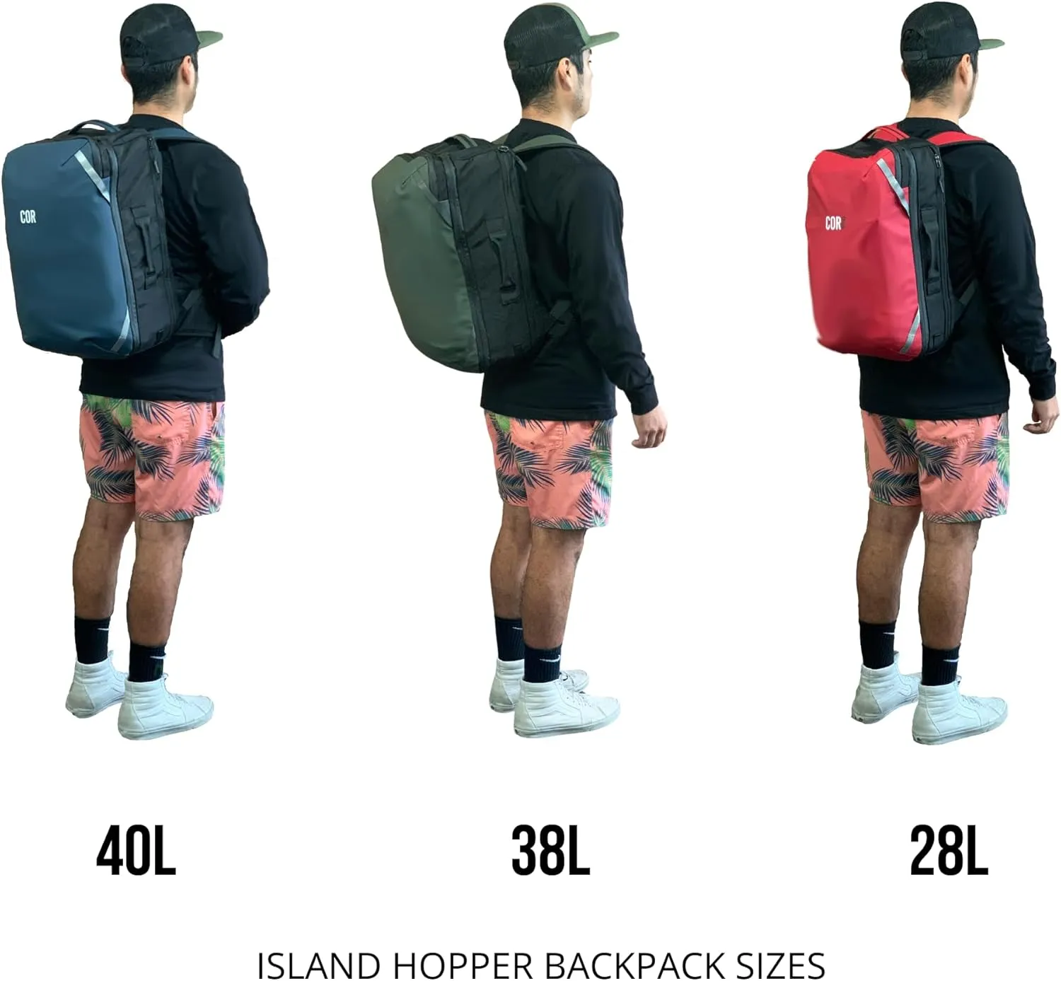 COR Surf Travel Backpack Laptop Backpack 28L Black