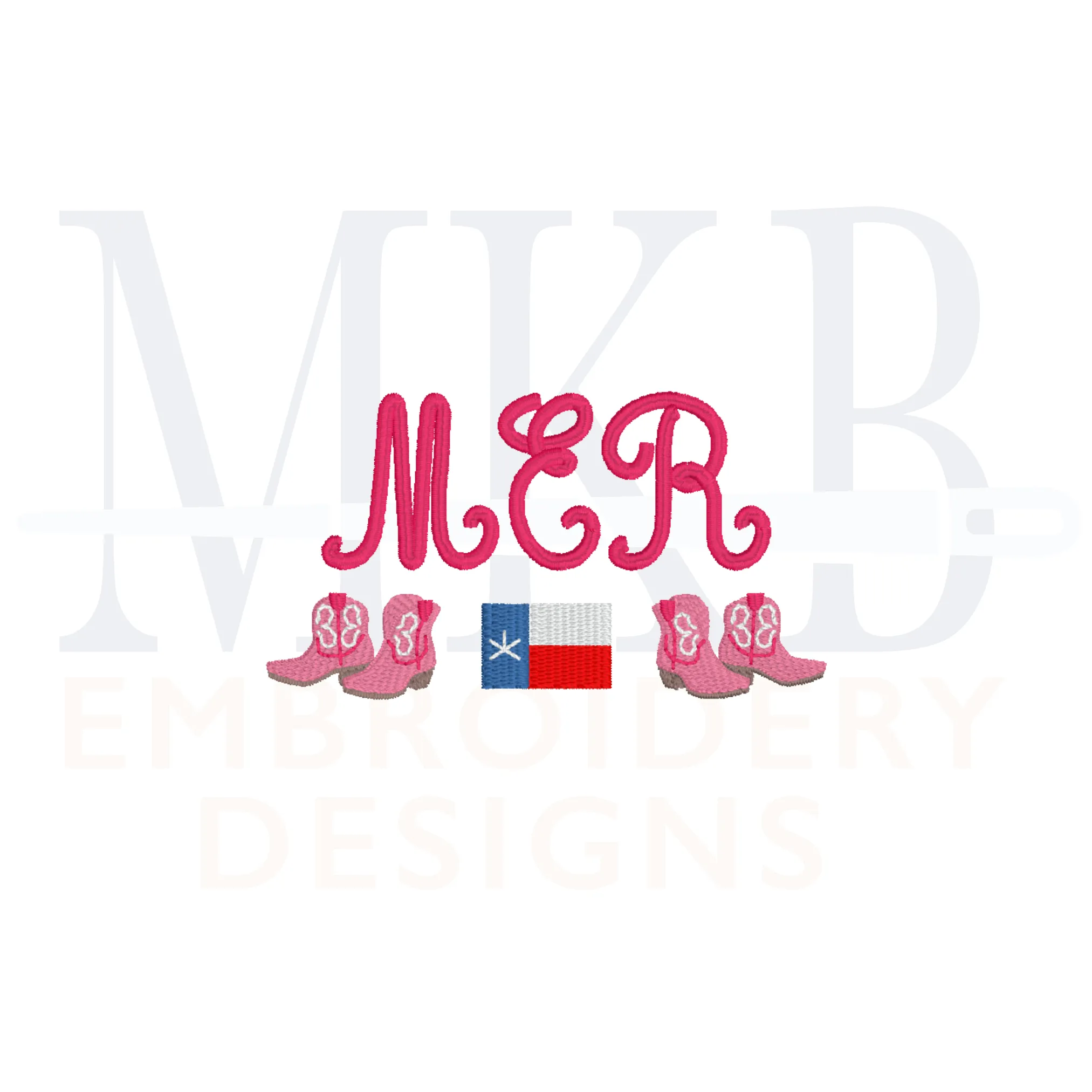 Cowboy Boots Texas Flag Trio Embroidery Design, Rodeo Embroidery Design, Fill Stitch