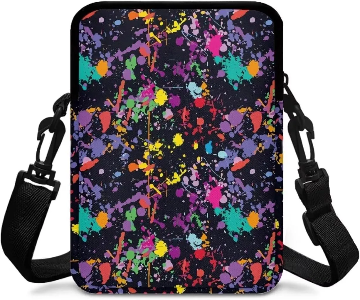 Crossbody Bag Sling Purse Fanny Pack for Women Men Anti Theft Small Backpack Fanny Pack Crossbody Chest Bags Purse Everywhere Belt Bag with Adjustable Strap, Pigment Splash Print