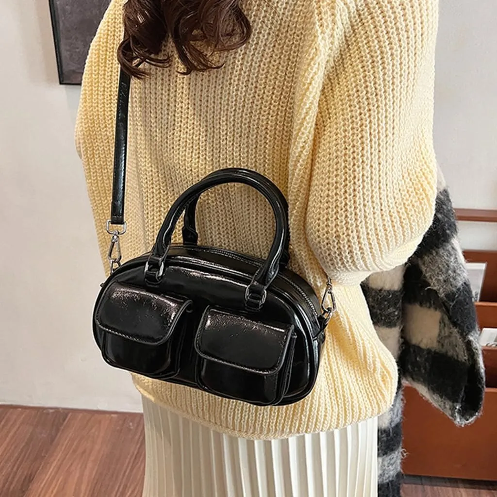 Crossbody Bags for Women Elegant French Styles Leather Handbag Trendy Ladies Shoulder Purse Top Handle Purse Satchel