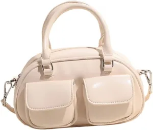 Crossbody Bags for Women Elegant French Styles Leather Handbag Trendy Ladies Shoulder Purse Top Handle Purse Satchel
