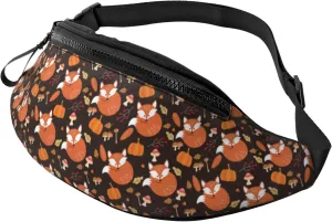 Crossbody Bags For Women Men - Fall Leaf Mushroom Fox Fanny Packs For Women Cross Body, Cross Body Bag Mens