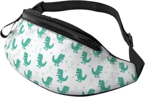 Crossbody Bags For Women Men - Green Dinosaur Print Fanny Packs For Women Cross Body, Cross Body Bag Mens