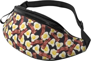 Crossbody Fanny Packs for Women Men - Cute Fried Egg Meat Travel Belt Bag Running Waist Bag for Women Men