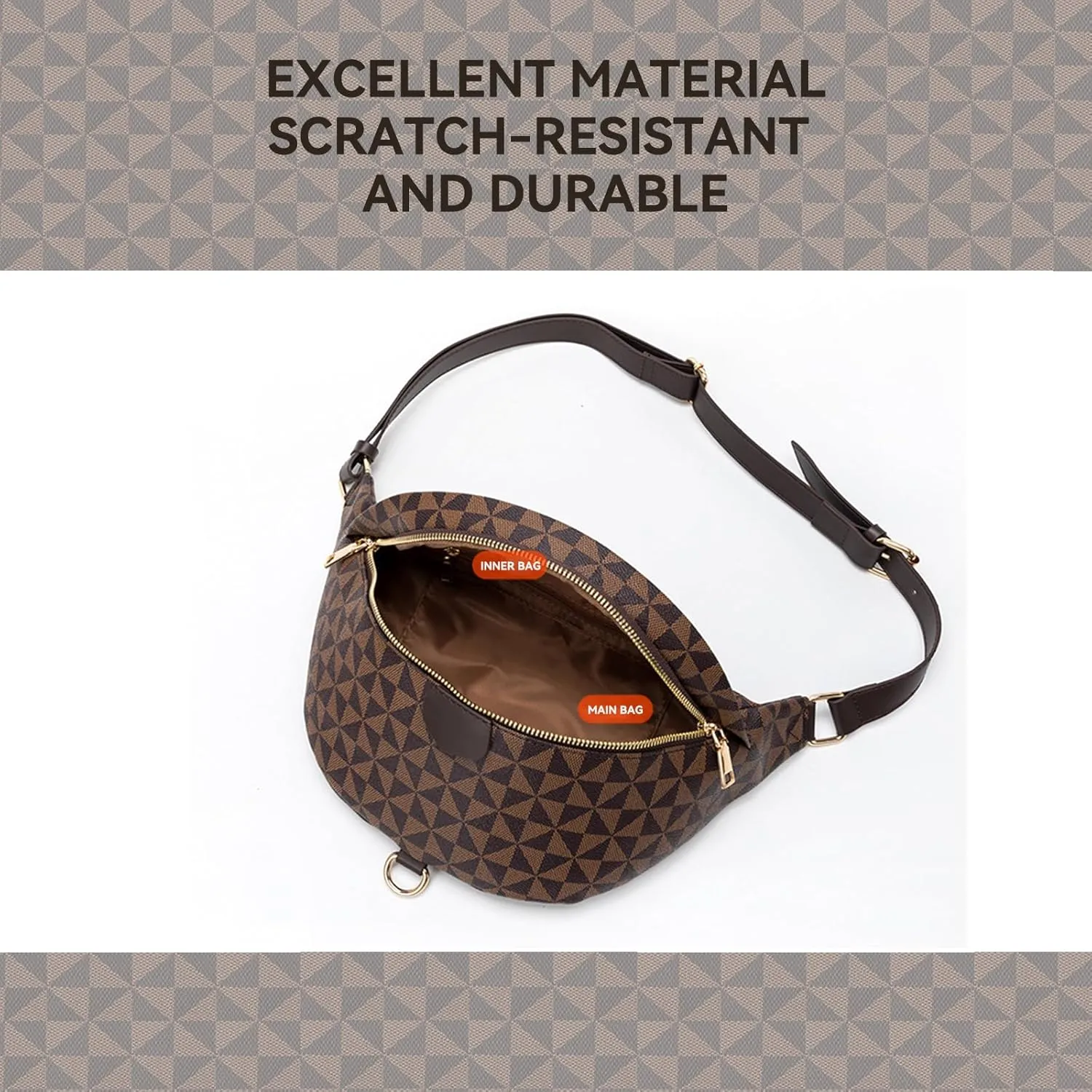 Crossbody Sling Bag Purse for Women,Sling Bag for Women Small Belt Chest Bum Bag Checkered Crossbody bag for Daily Shopping Travel