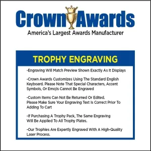 Crown Awards Chef Hat Trophies, Personalized Black Lightning Cooking Trophy, Great Chili Cook Off Trophies Prime