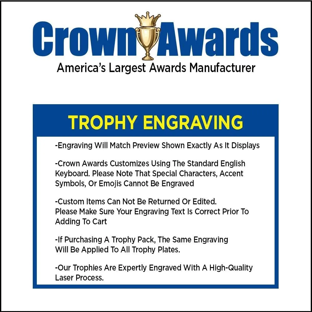 Crown Awards Chef Hat Trophies, Personalized Black Lightning Cooking Trophy, Great Chili Cook Off Trophies Prime