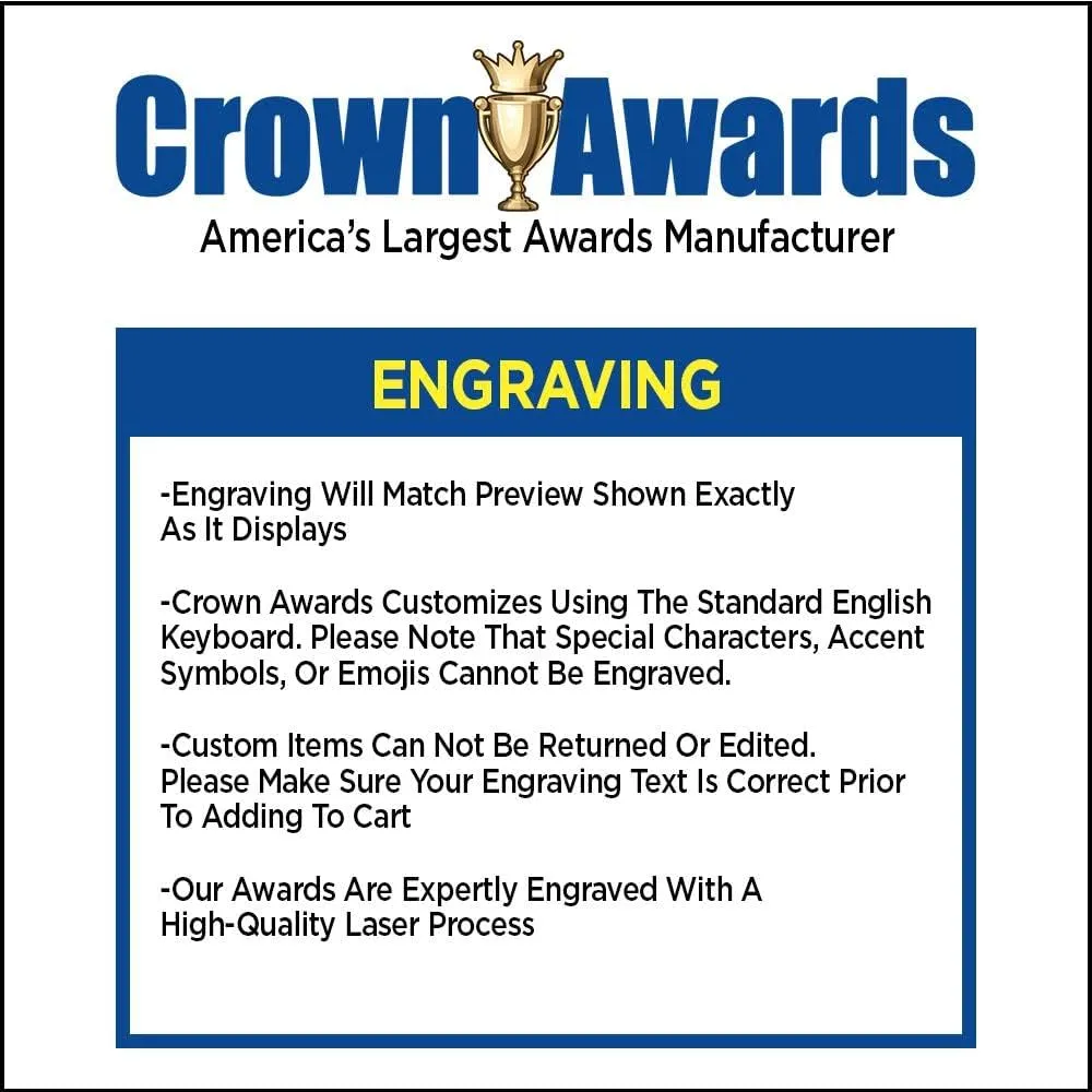 Crown Awards G.O.A.T. Sculpture Trophy, 7" Customizable Award - Add Your Own Engraving