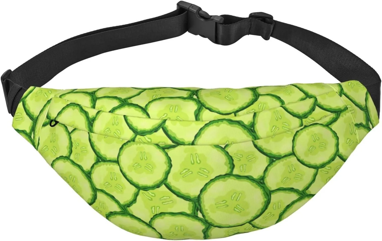 Cucumber Pattern Unisex Fashion Sporty Multi-Purpose Crossbody Bags Waist Bag With Adjustable Strap For Outdoors Running Cycling