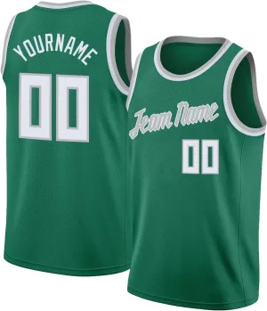 Custom Jersey Basketball, Custom Kelly Green White-Red 3D Mexico Basketballs Jerseys, Printed Name Numbe