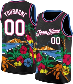 Custom Jersey Basketball, Custom Kelly Green White-Red 3D Mexico Basketballs Jerseys, Printed Name Numbe