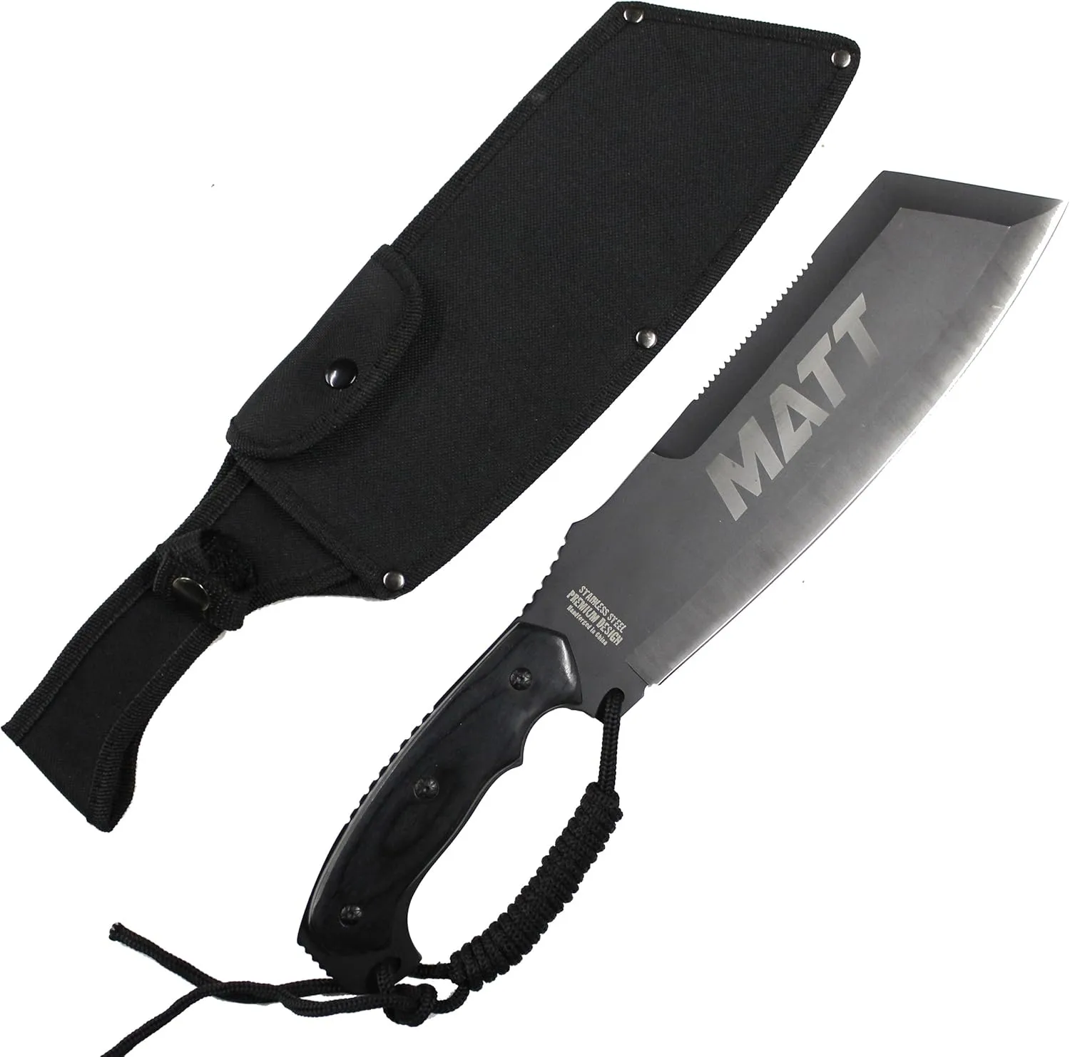 Custom Personalized Big Machete with Rope - Engraved Survival Jungle Gift Idea for Groomsmen, Fathers Day, Birthday, Husband, Hunting