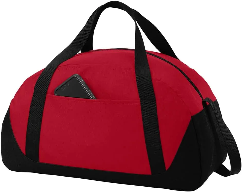 Custom Sport Duffel Bags for Men, Women, Dome, Red - Add Your Monogram - Personalized Weekender Bag for Gym, Overnight, Travel