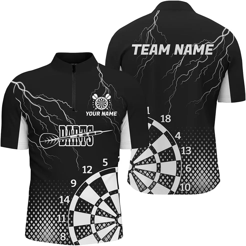 Customized Dart Shirts, Dart Jersey, Dart Jerseys for Men, Dartboard Ice and Fire 3D Printed, Personalized