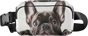 Cute French Bulldog Close Up Waterproof Fanny Packs for Women Everywhere Belt Bag Fashion Travel Waist Pouch