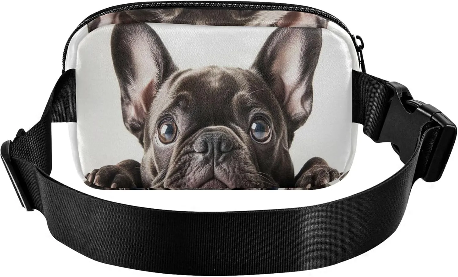 Cute French Bulldog Close Up Waterproof Fanny Packs for Women Everywhere Belt Bag Fashion Travel Waist Pouch