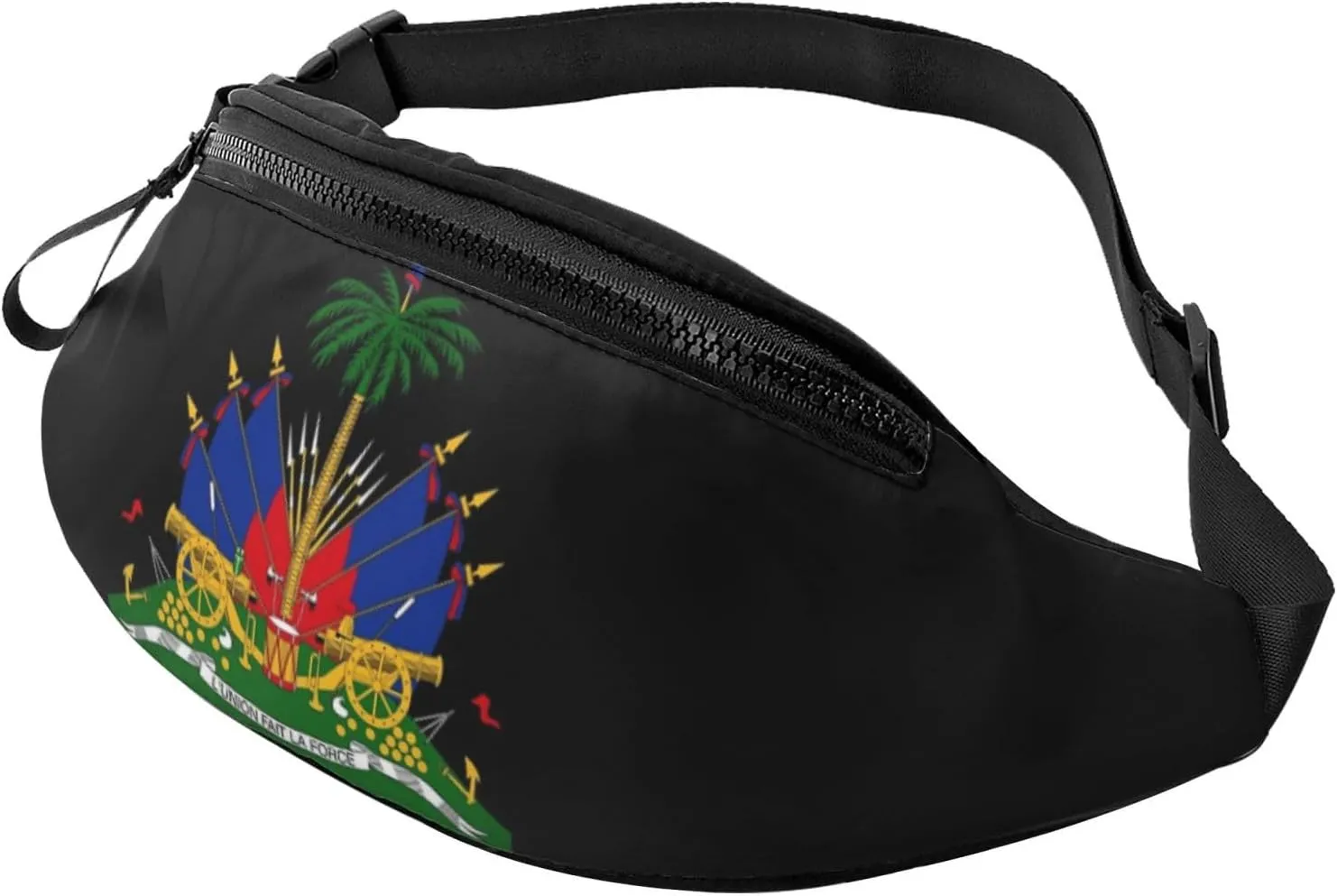 Cute Haiti Flag Fanny Pack For Women And Men Crossbody Bag Belt Bag Haitian Waist Bag with Adjustable Strap