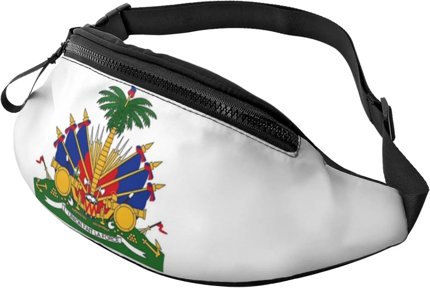 Cute Haiti Flag Fanny Pack For Women And Men Crossbody Bag Belt Bag Haitian Waist Bag with Adjustable Strap