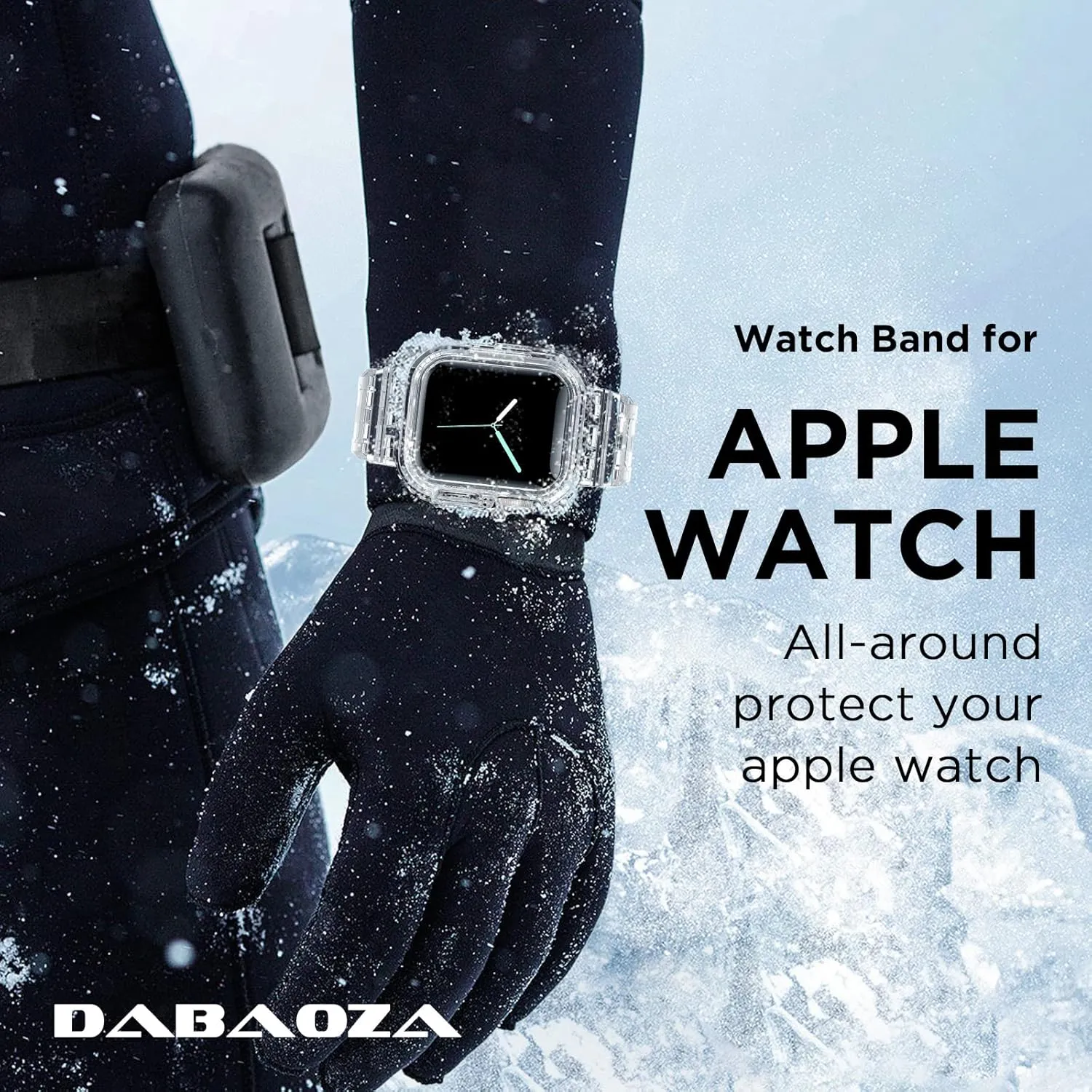 DABAOZA 5 Packs Compatible for Clear Apple Watch Band 46mm 45mm 44mm 42mm 41mm 40mm 38mm 49mm, Jelly Crystal Women Men TPU Strap for iWatch Series 10 9 8 7 6 / SE 5 4 3 2 1 Ultra