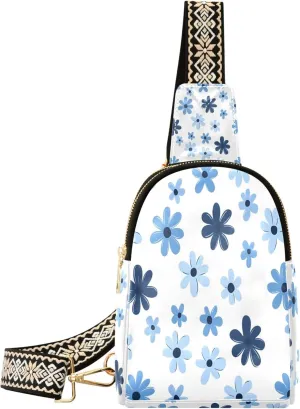 Daisy Diagram Crossbody Bag for Men and Women, Adjustable Shoulder Strap Sling Bag, Fanny Pack Sling Backpack Suitable for Outdoor, Running, Travelling