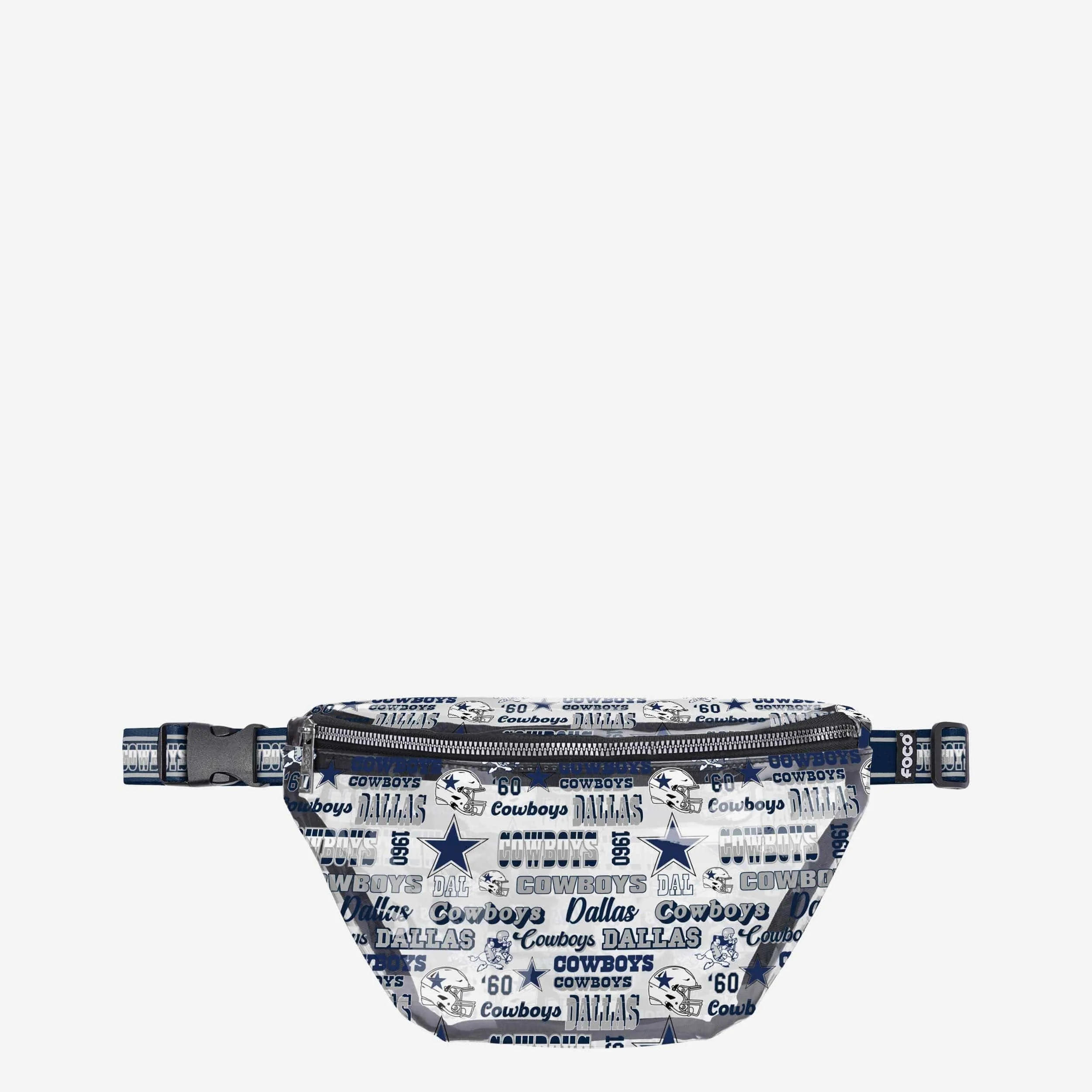 Dallas Cowboys Repeat Retro Print Clear Fanny Pack
