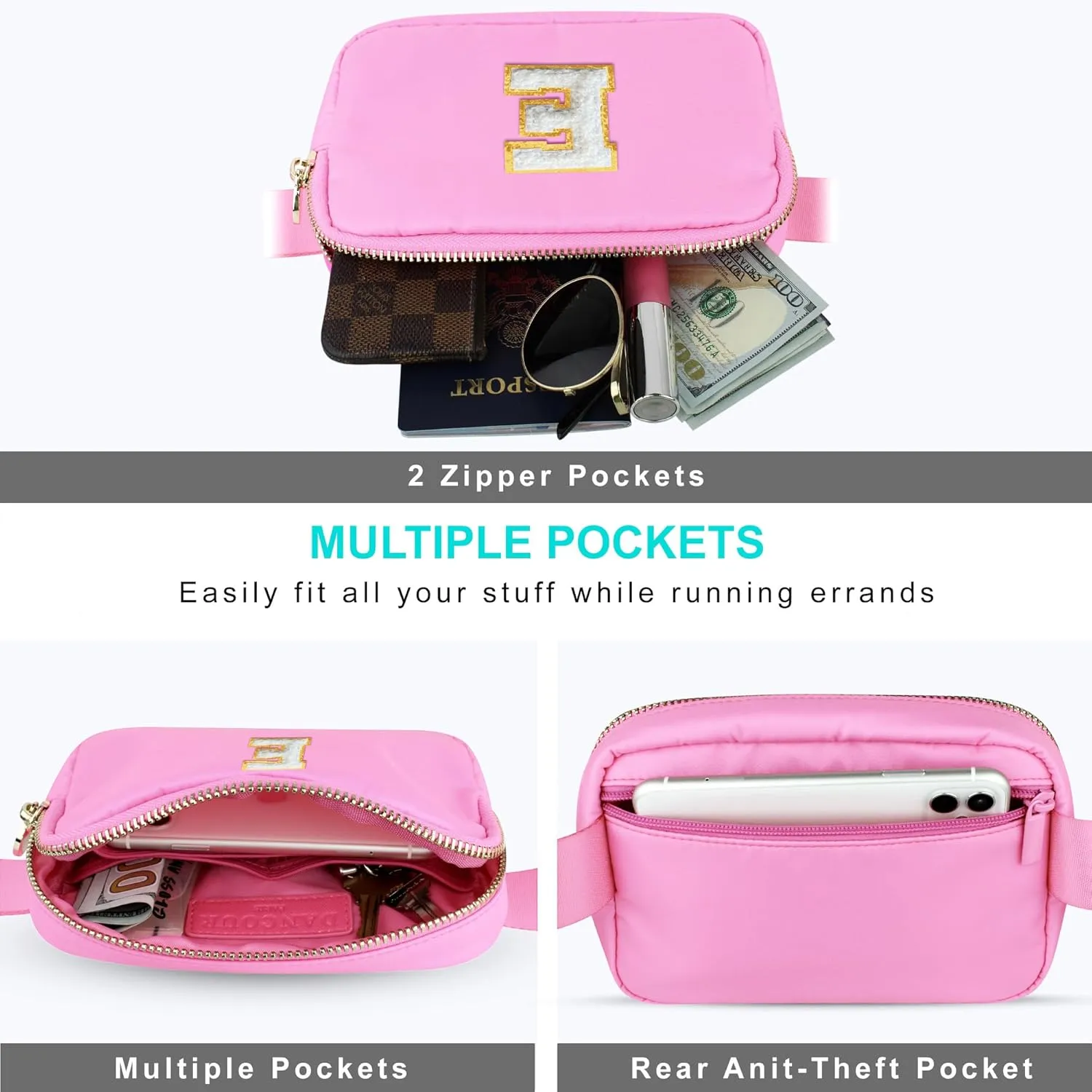 DANCOUR Kids Fanny Pack - Crossbody Bag for Girls, Birthday Gift for 8-11 Year Olds