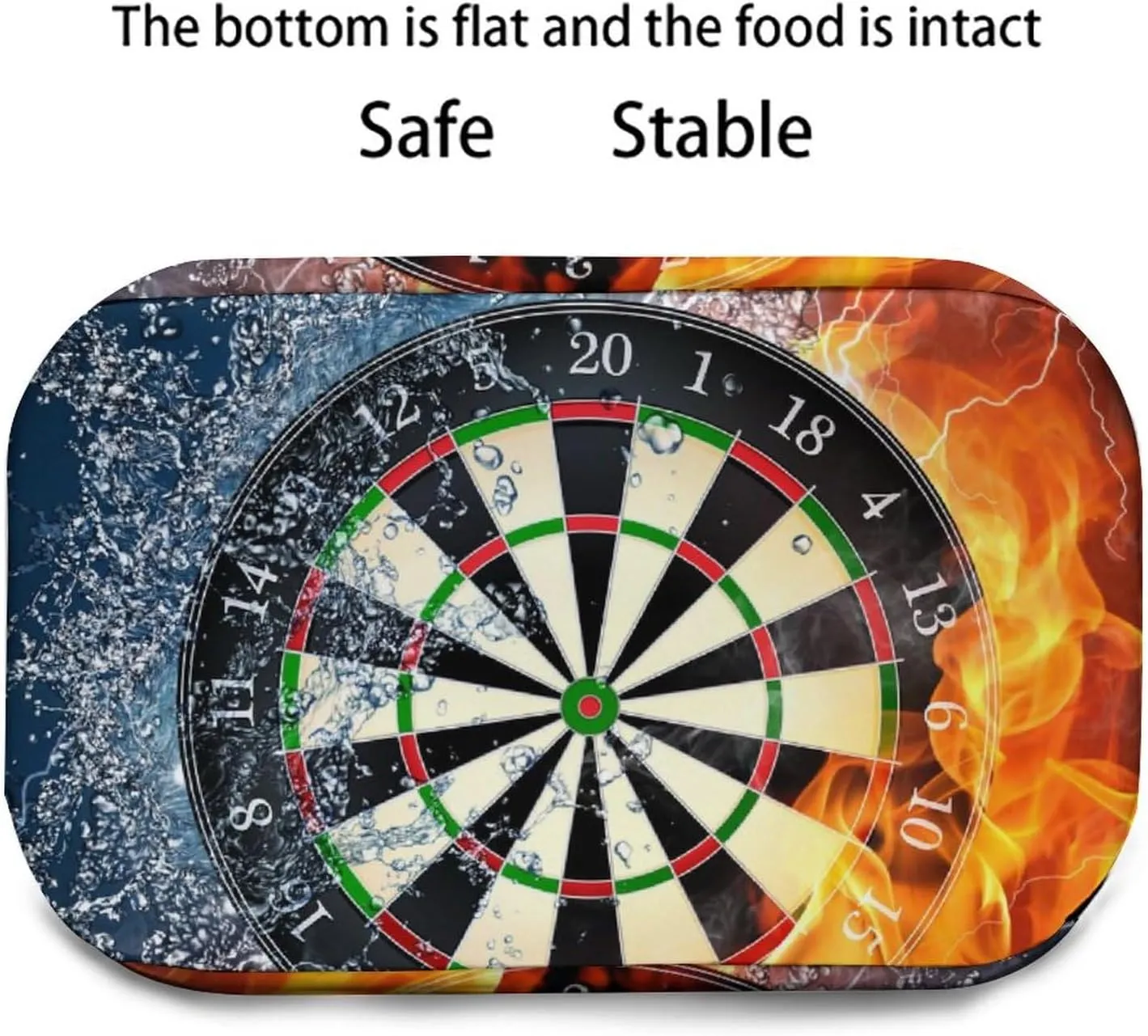 Dart Board Target Ice Fire Art Adjustable Shoulder Strap Insulated And Leak Proof Premium Lunch Bag Unisex