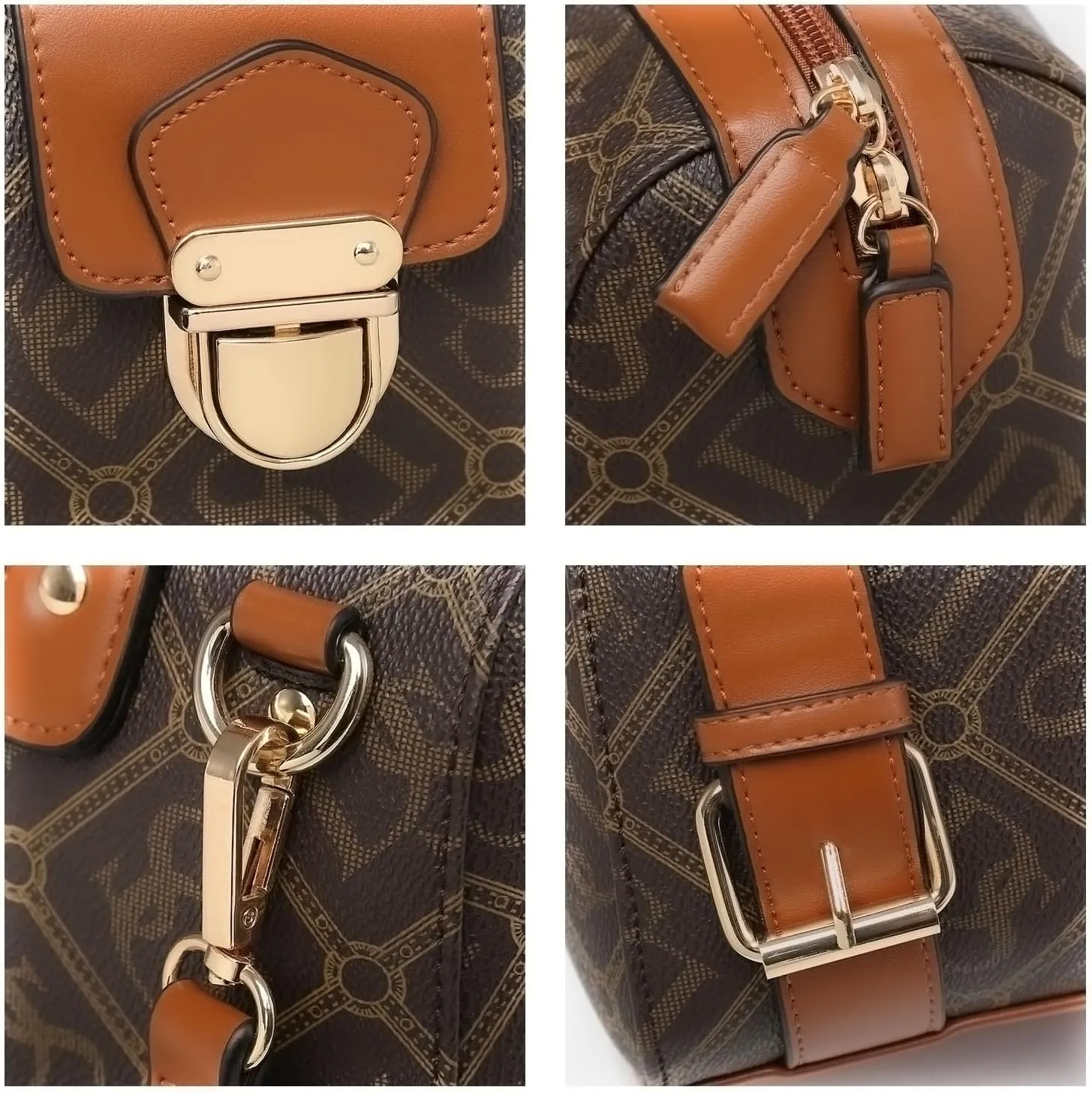 Dasein Women Barrel Handbags Fashion Satchel Bags Top Handle Shoulder Purses Vegan Leather Work Tote