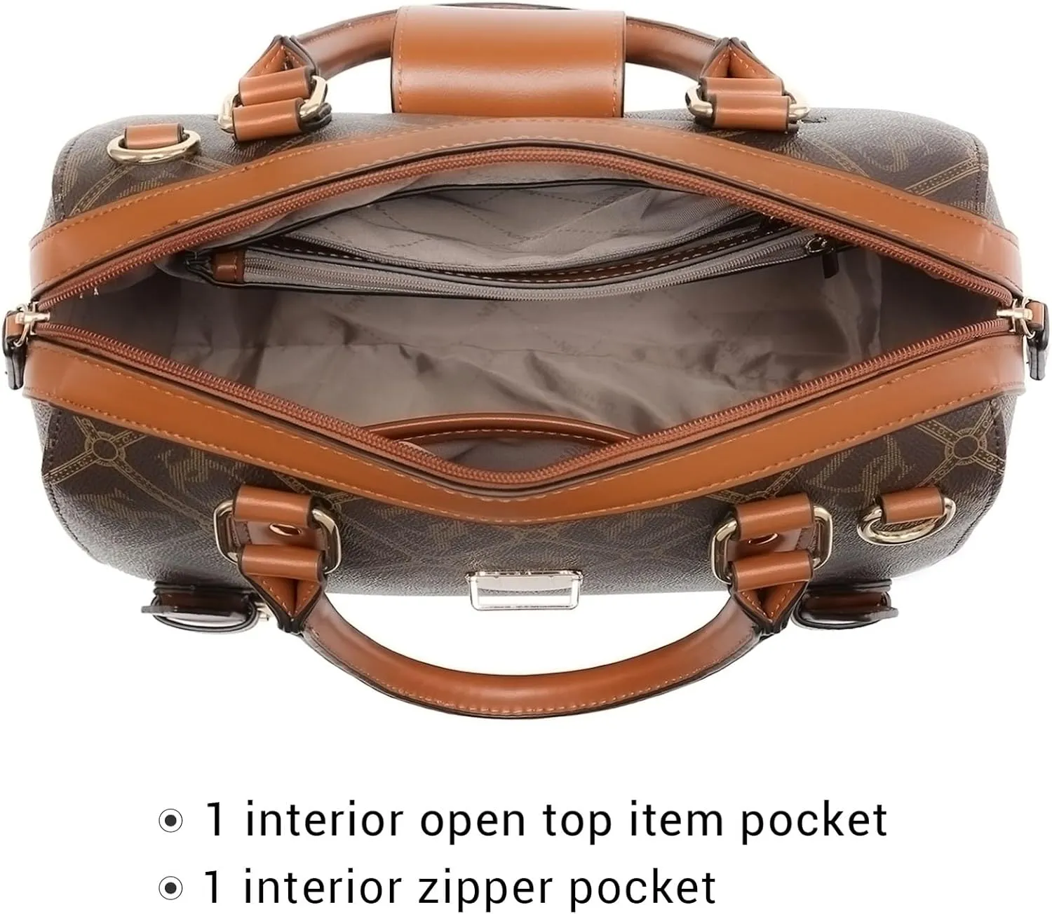 Dasein Women Barrel Handbags Fashion Satchel Bags Top Handle Shoulder Purses Vegan Leather Work Tote