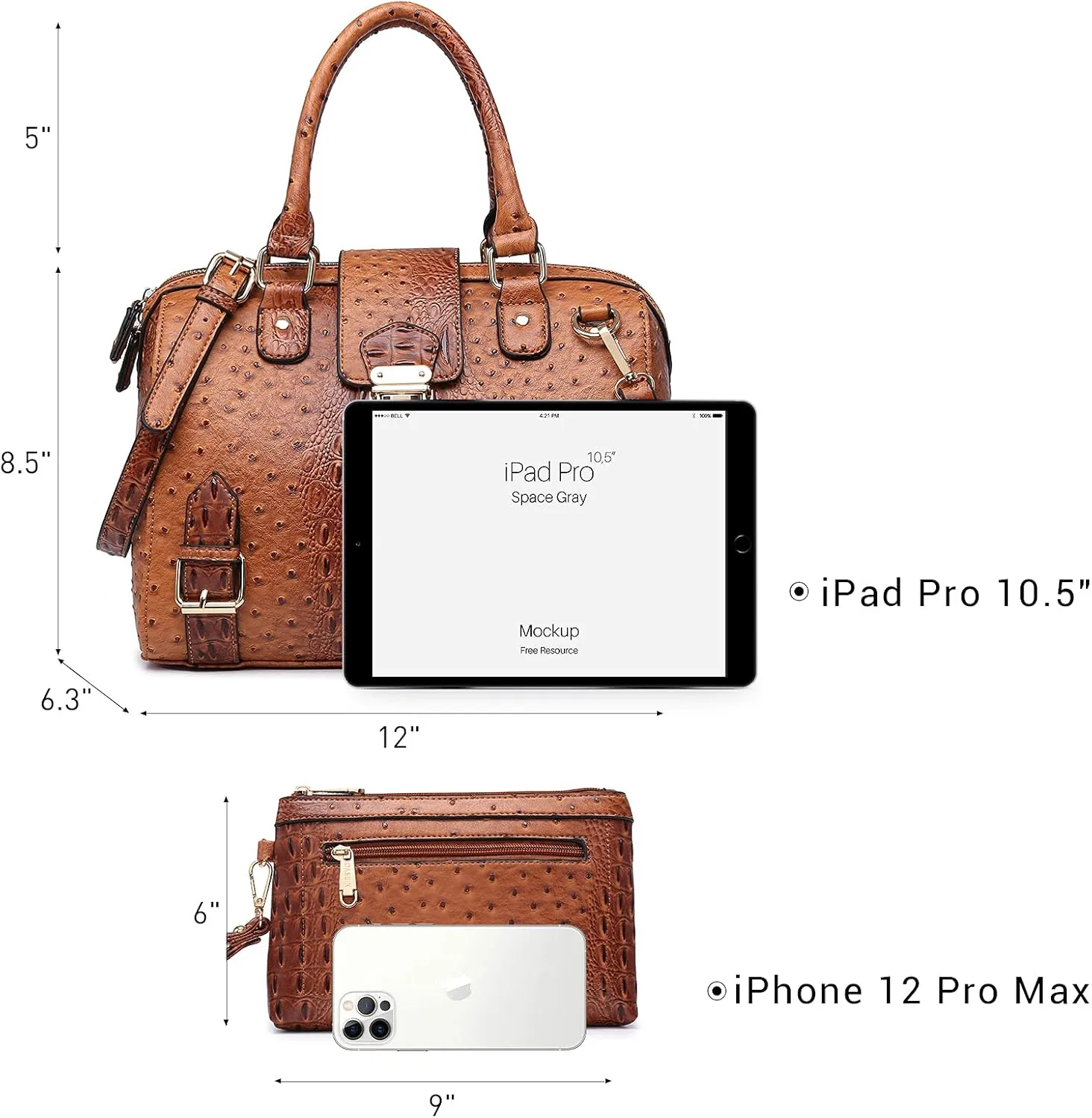 Dasein Women Barrel Handbags Fashion Satchel Bags Top Handle Shoulder Purses Vegan Leather Work Tote