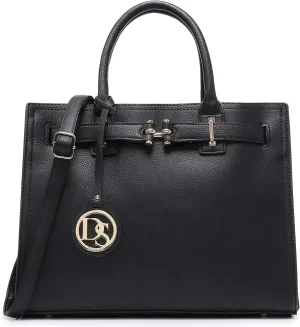 Dasein Women Satchel Purses Handbags Belted Top-handle Work Tote Shoulder Bags with Long Strap