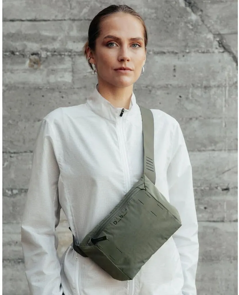 Db Journey Freya Fanny Pack for Women - Water Resistant Waist Pouch, Lightweight Belt Bag with Protective Fleece-Lined Pocket, Adjustable Strap, Large - Moss Green