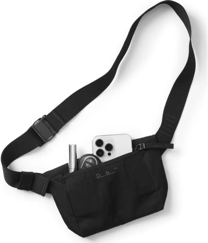 Db Journey Freya Fanny Pack for Women - Water Resistant Waist Pouch, Lightweight Belt Bag with Protective Fleece-Lined Pocket, Adjustable Strap, Medium - Black Out