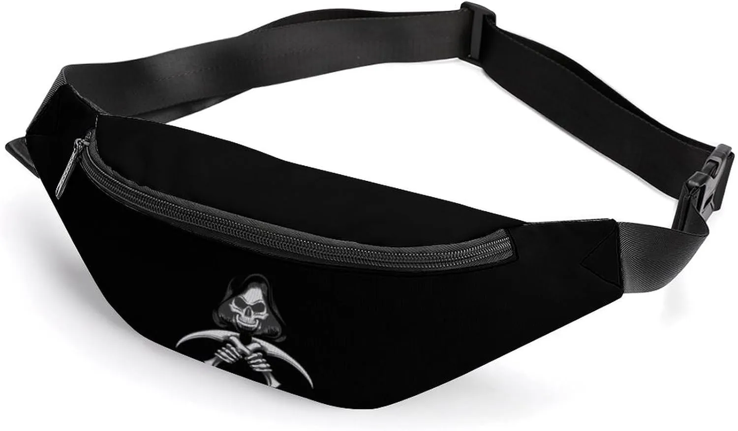 Death Grim Reaper Waterproof Fanny Pack Belt Bag Crossbody Waist Bags Travel Essentials for Sports Workout