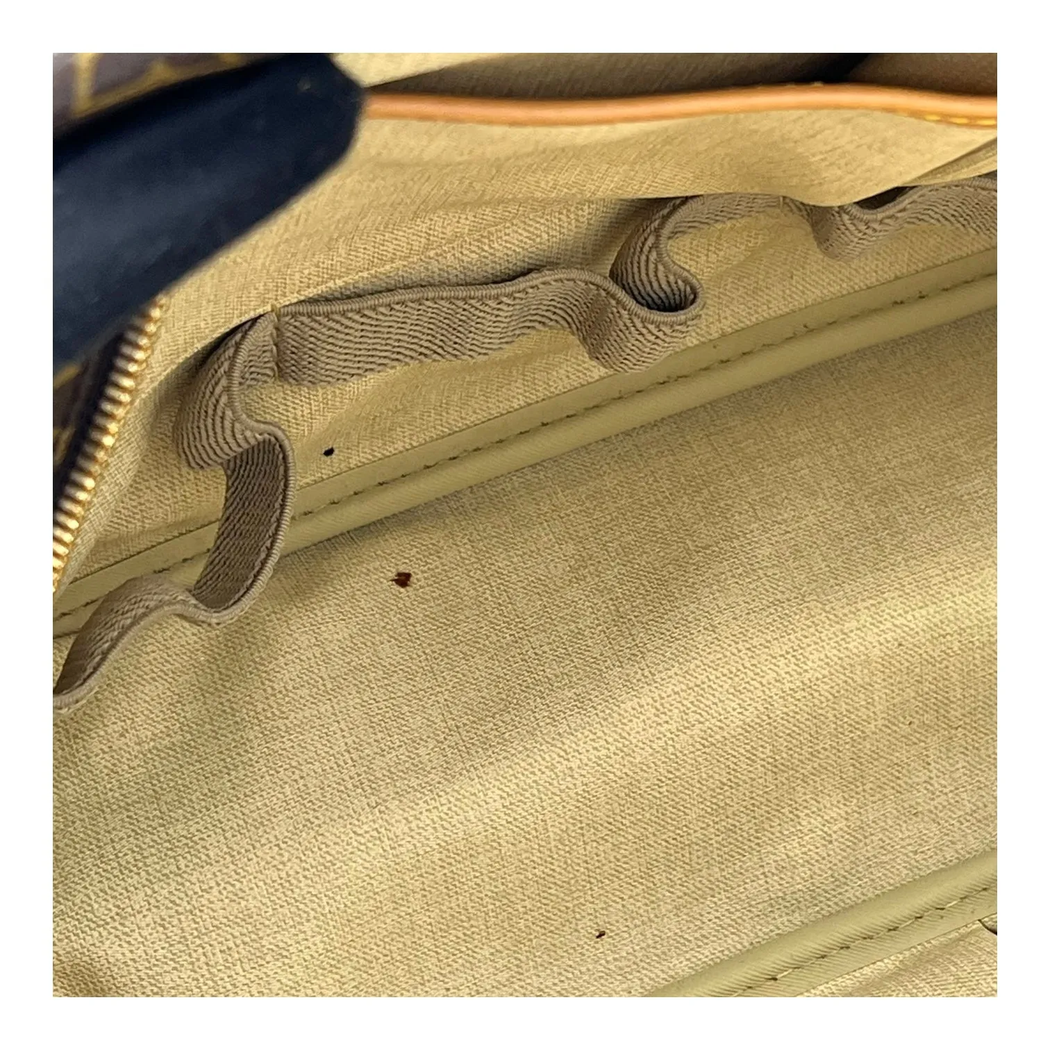 Deauville Top Handle Bag Brown in Monogram Coated Canvas, Gold hardware