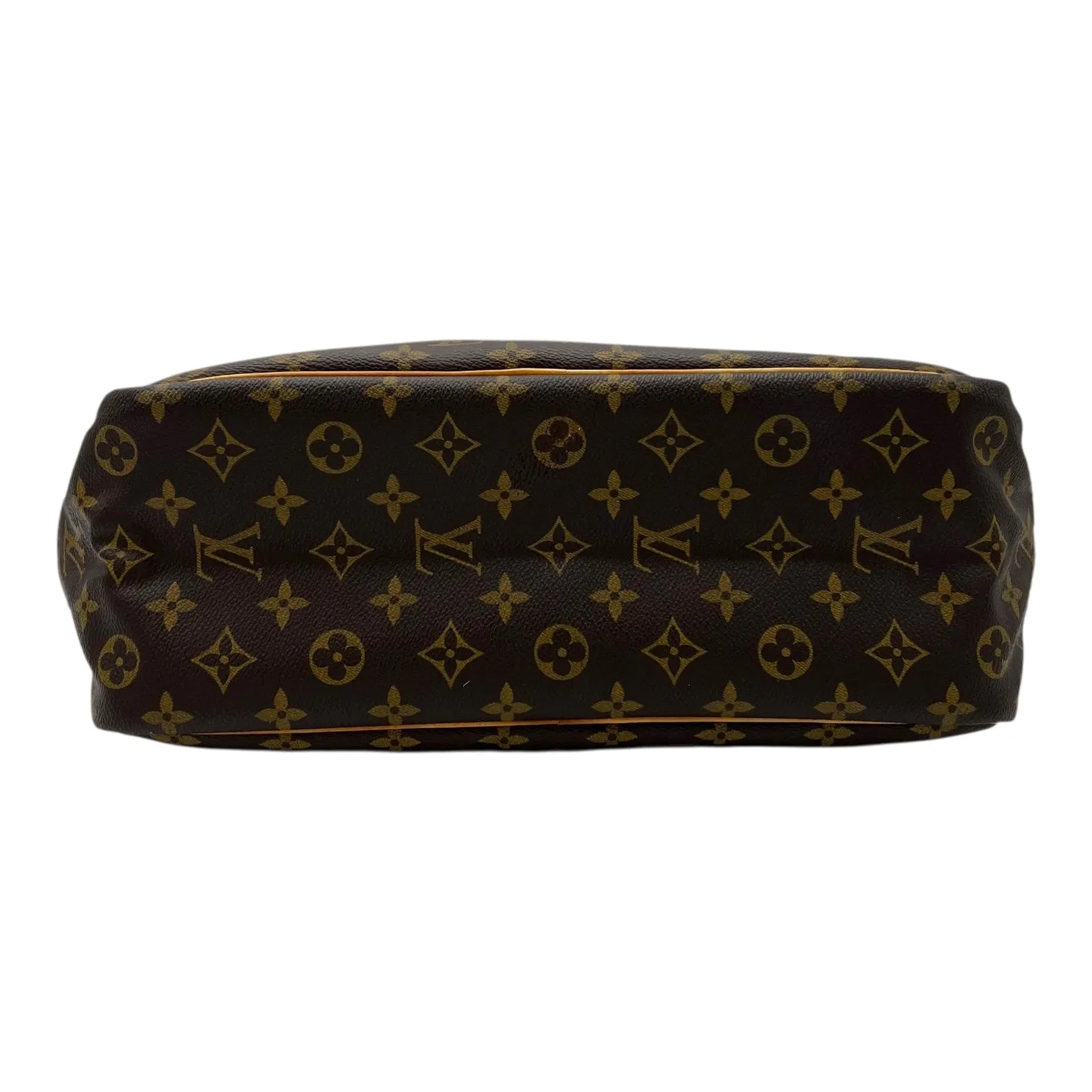 Deauville Top Handle Bag Brown in Monogram Coated Canvas, Gold hardware