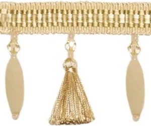 Decorative Beaded Tassel Fringe by The Yard – Multi-Color Decorative Trim for DIY Projects, Apparel, and Home Decor (Mocha)