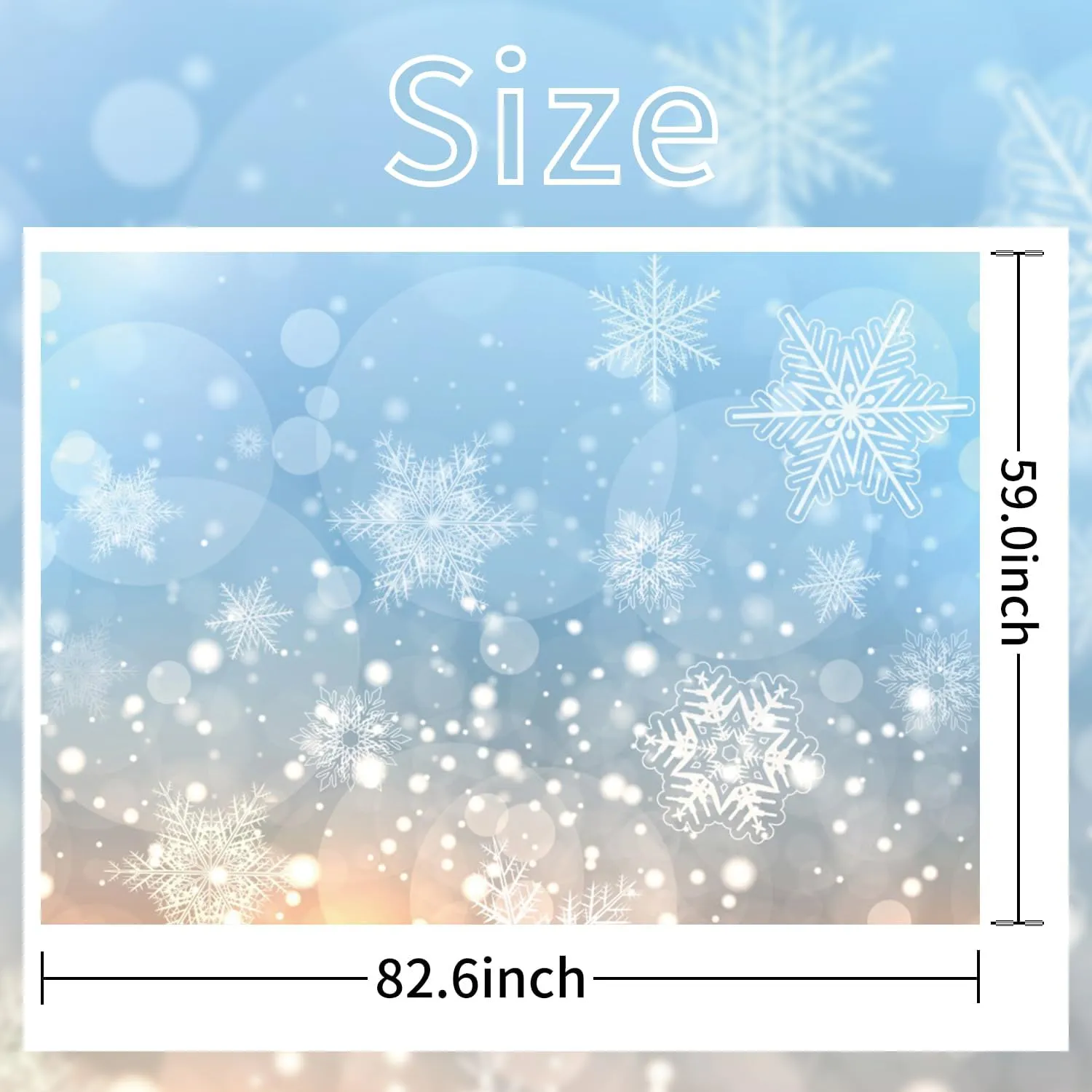 deFouliao 10x8ft Winter Snowflake Backdrop Falling Snow Portrait Photography Background Christmas Ice Snowfall Flakes Backdrops Newborn Kids Baby Family Holiday Party Decorations Photo Booth Props