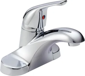 DELTA B501LF Foundations Single Handle Bathroom Faucet, 4.25 x 6.13 x 4.25 inches, Chrome