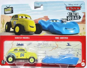 Disney Cars 2023 1:55 Scale Diecast 2-Pack On The Road (Gearsten Marshall and Marc Sondtimer)