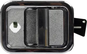 Dorman 760-5202 Front Driver Side Exterior Door Handle Compatible with Select Freightliner Models, Chrome (Black Hardware)