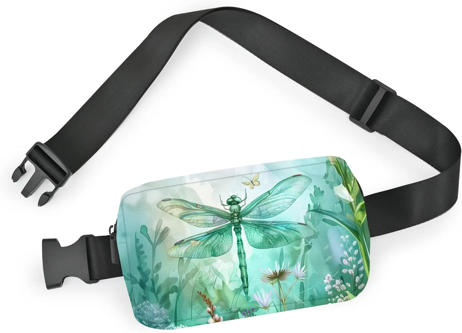 Dragonfly Fanny Pack Fashion Belt Bag Small Crossbody Bags for Women Casual Waist Packs with Adjustable Strap