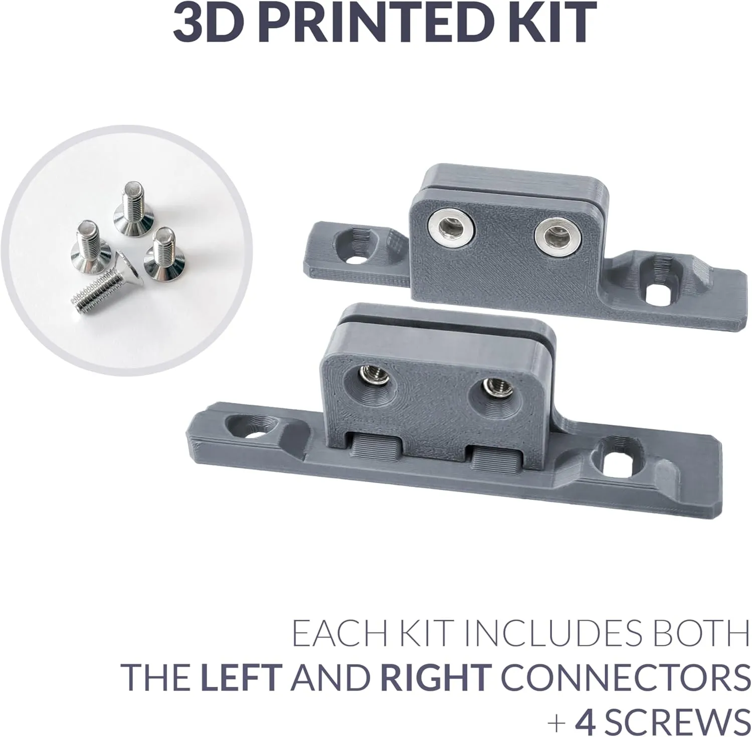 Drawer Front Connector Fixing Bracket Replacement Kit Compatible with Hettich MultiTech 08855 08856 08857 08858 (3D Printed) Version 6.0 (2)