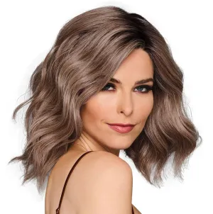 Dress Me Up Shoulder-Length Pageboy Layered and Wavy Wig by Hairuwear, Average Cap, GF12-22SS Cappuccino