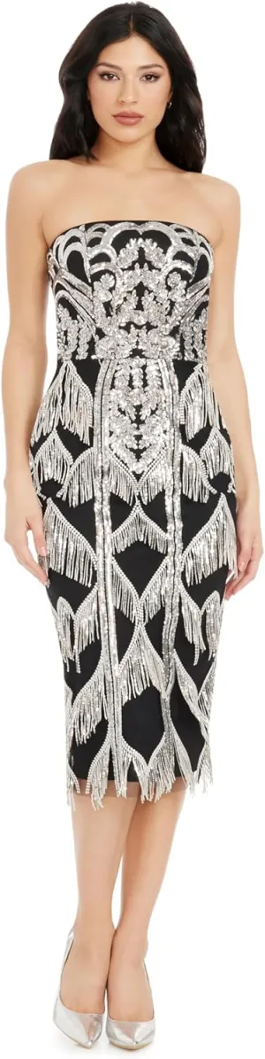 Dress the Population Women's Viviana Bodycon Midi Dress
