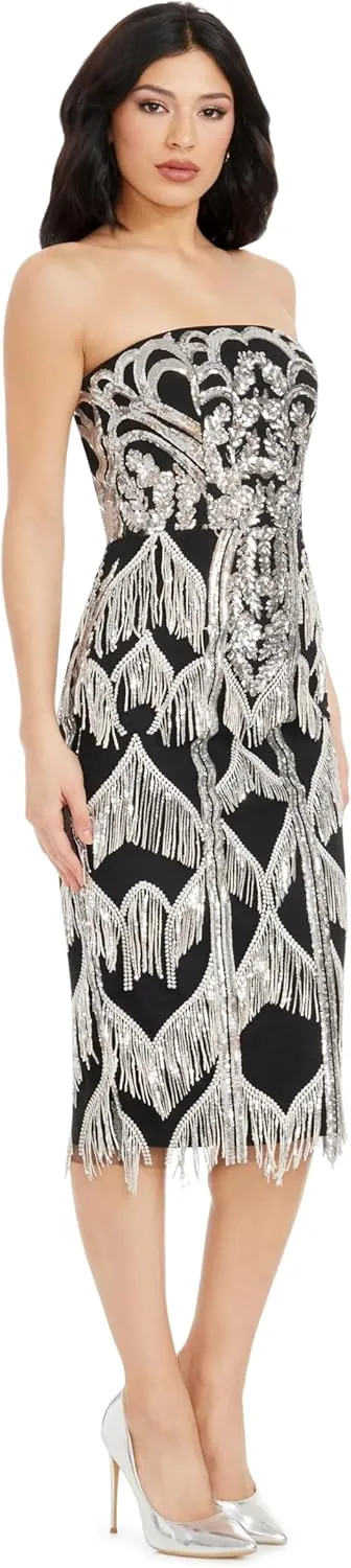 Dress the Population Women's Viviana Bodycon Midi Dress