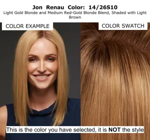 EasiFringe HD Bangs Color 14/26S10 Shaded Pralines N' Creme- Easihair Hairpieces Face Framing 8-12" Length Heat Friendly 1 Piece Monofilament 6.25”x3.25" Base Scalp Bundle MaxWigs Hairloss Booklet